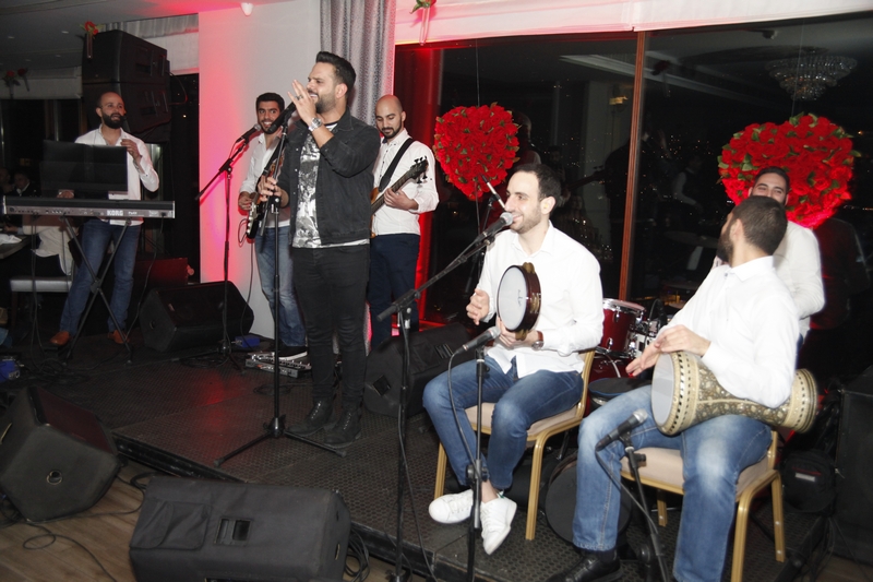 Charbel Khalil and the band at Burj on Bay 